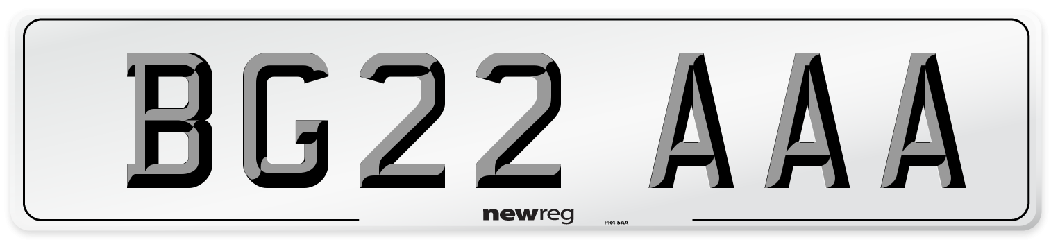BG22 AAA Number Plate from New Reg